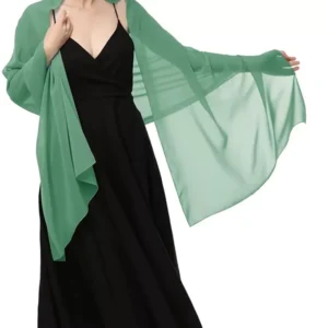 Elegant Chiffon Shawl Scarf Wrap - Bridal Wedding Evening Party Accessory Acrylic