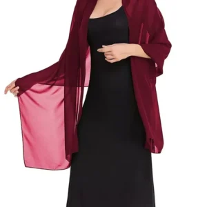 Elegant Chiffon Shawl Scarf Wrap - Bridal Wedding Evening Party Accessory Acrylic