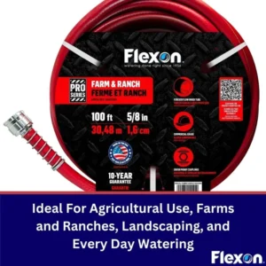 Farm and Ranch Garden Hose 100 ft Red Heavy-Duty