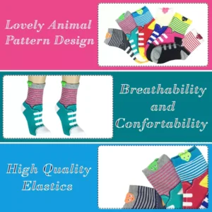 Sneakers Print Crew Socks 6-Pack - Novelty Crew Socks for Kids & Teens - Multicolor Cotton Blend