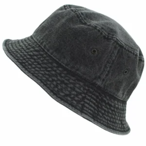 Unisex Denim Bucket Hat Solid Colors Cotton S/M L/XL