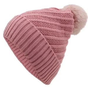 Women's Winter Beanie Hat - Knit Pom Pom Beanie, One Size, Multicolor, Acrylic